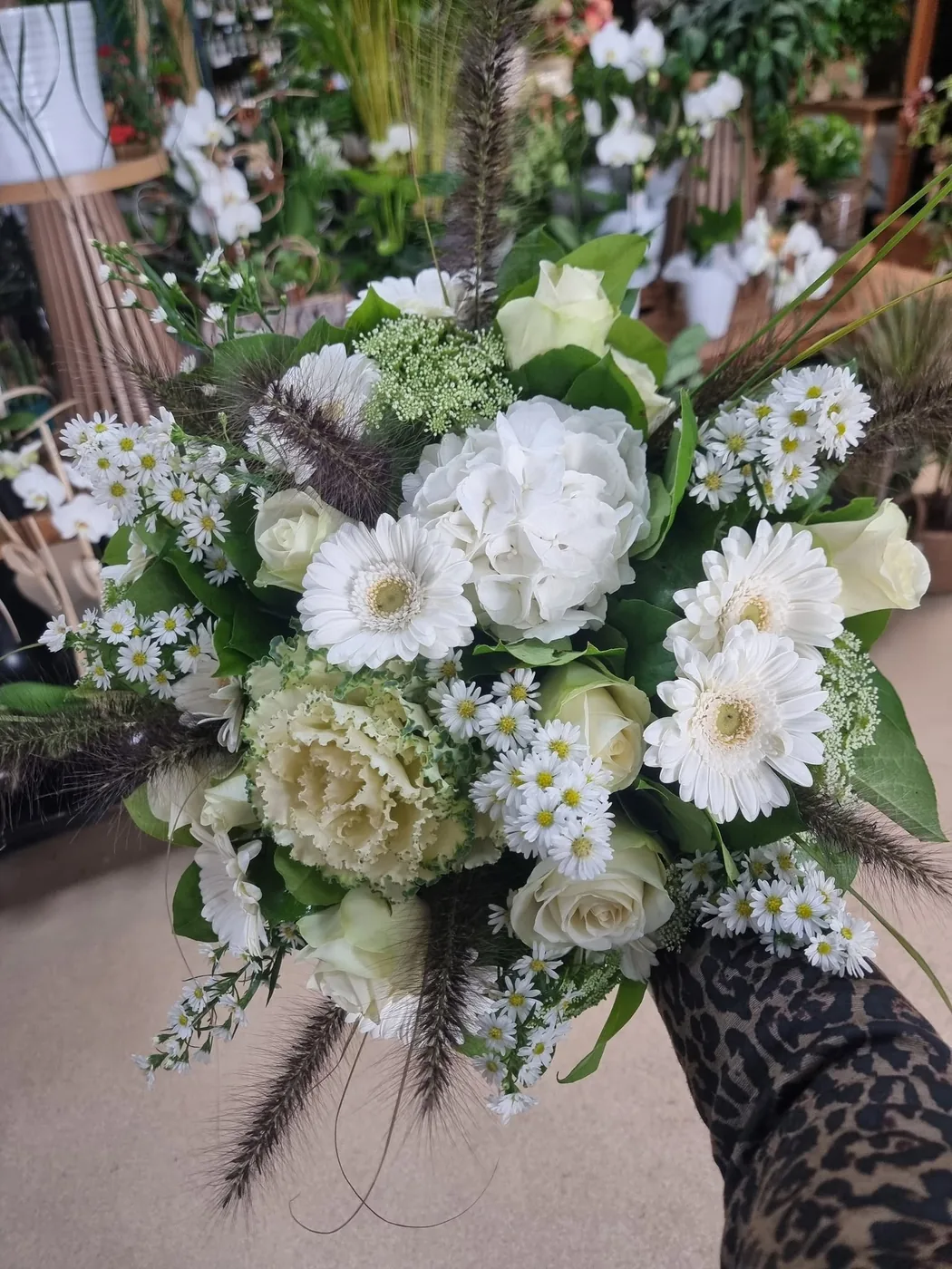 Composition florale blanche